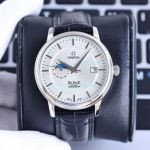 Swiss Replica Omega De Ville 8217 Watch White Dial Stainless Steel Case